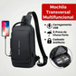 Mochila Peitoral Masculina Antifurto com USB — Impermeável e com Fecho de Código (Sling Bag)