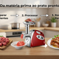Máquina de Moer Carne Profissional Craft-tec™ 3500W: 5-em-1 com Engrenagens de Metal e Acessório de Tomate